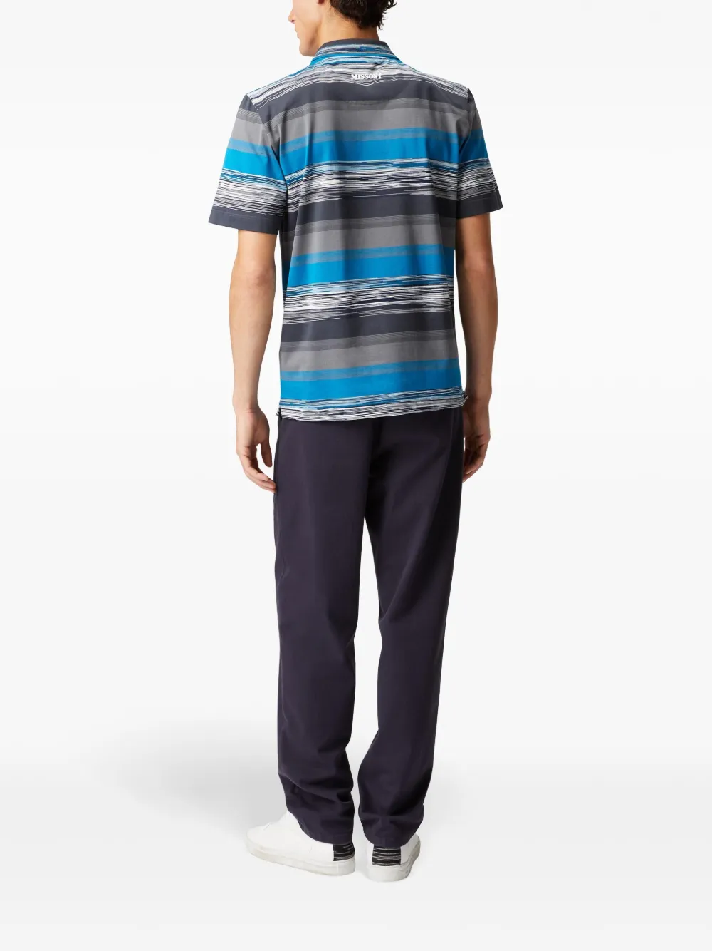 Missoni Katoenen poloshirt met kleurverloop Blauw