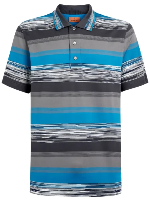 Missoni gradient-stripe cotton polo shirt