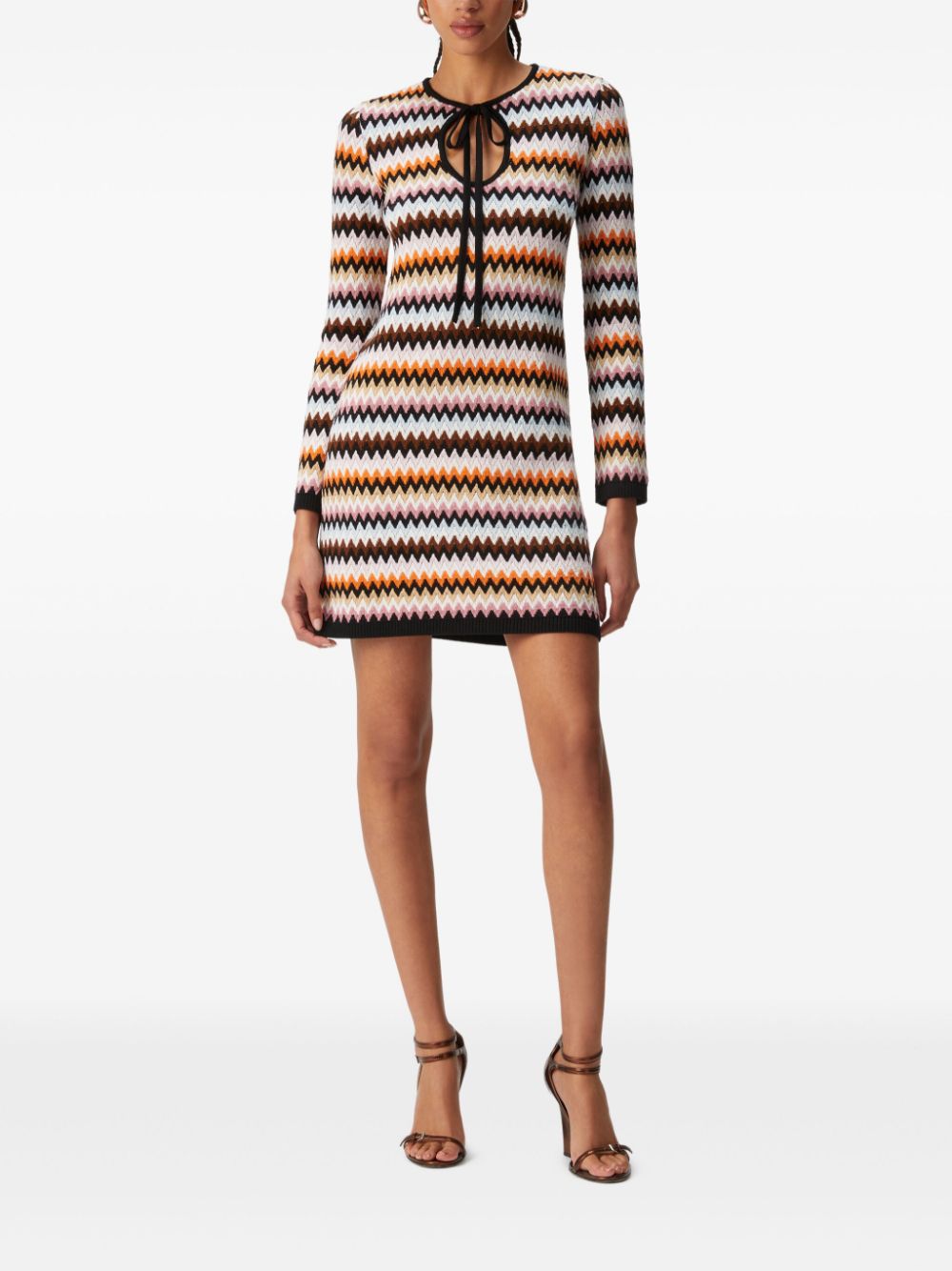 Missoni zigzag-knit dress - Bruin