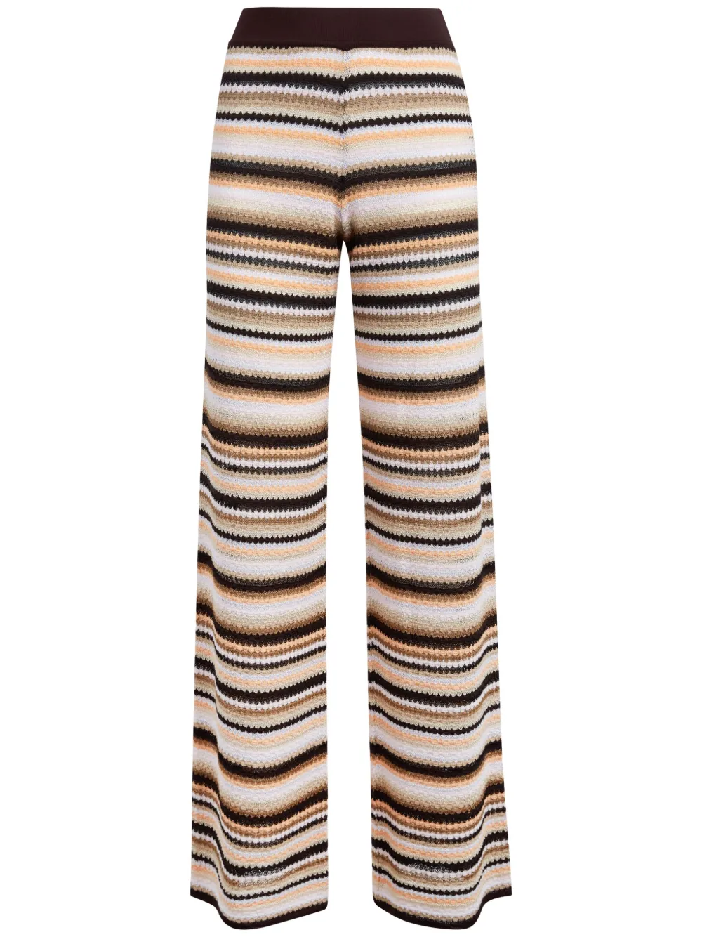 Shop Missoni Stripped Trousers In Neutrals
