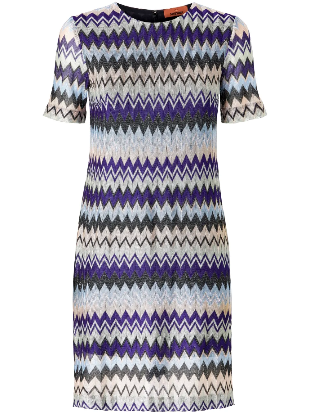 Missoni zigzag-knit dress - Blue