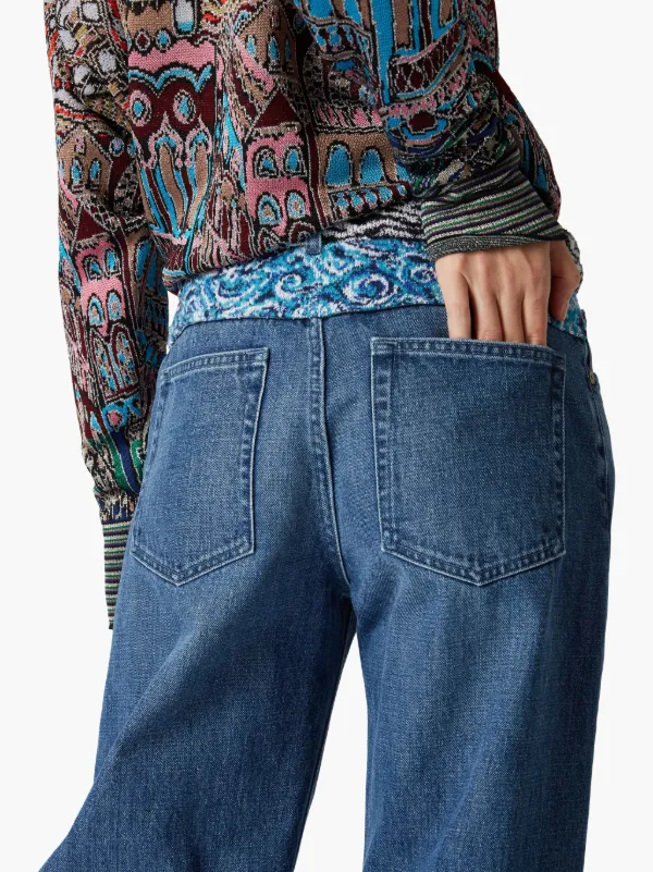 Missoni knitted-panel Jeans | Blue | FARFETCH JO