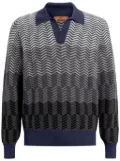 Missoni zigzag virgin-wool polo shirt - Grey