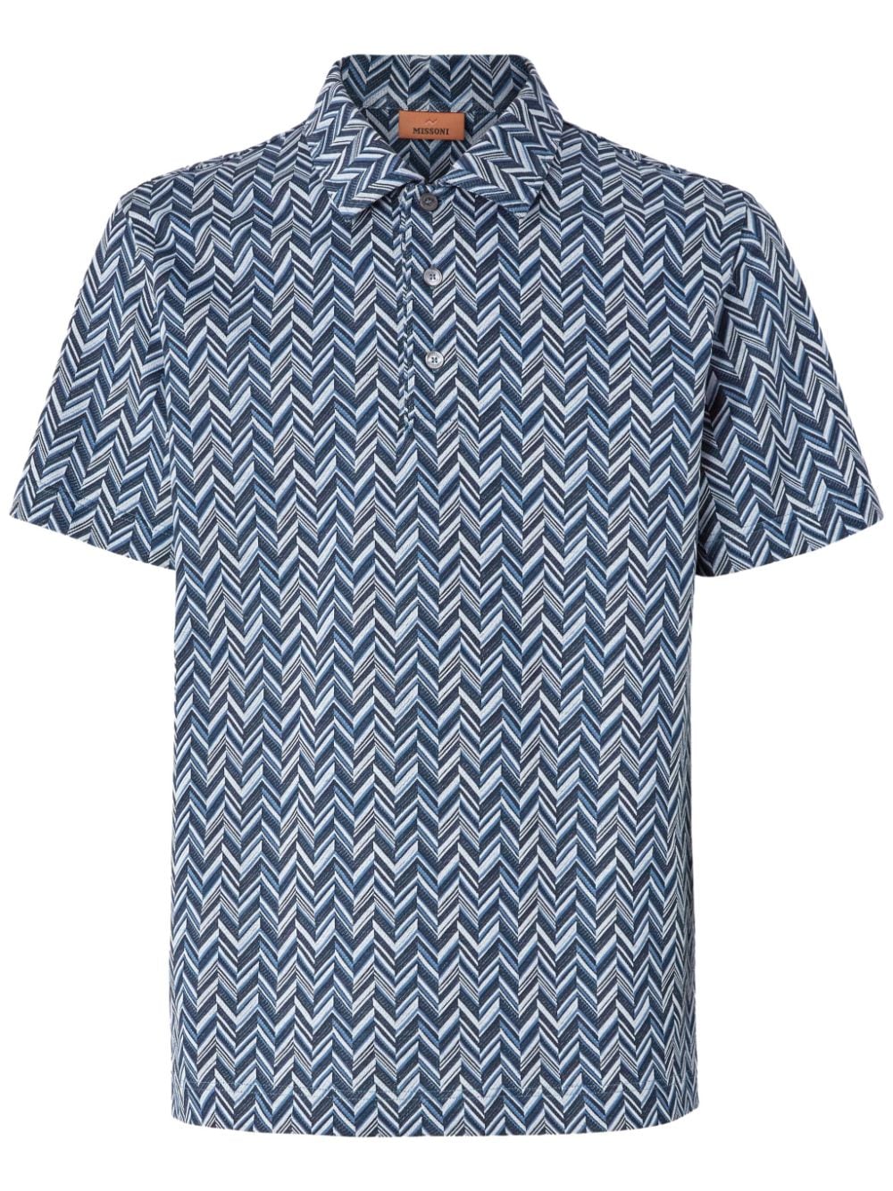 Missoni Poloshirt aus Zickzack-Jacquard - Blau