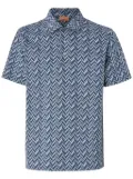 Missoni zigzag-jacquard cotton polo shirt - Blue