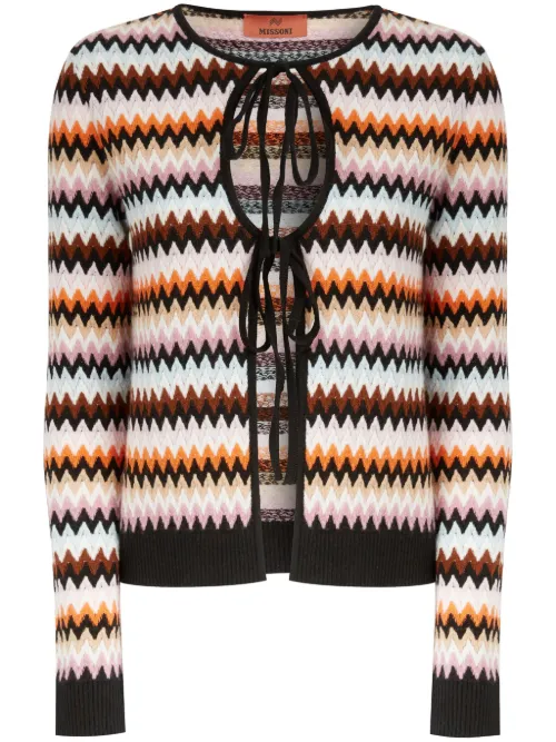 Cardigan en maille à motif zigzag - Missoni - Modalova