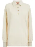 Missoni zigzag-woven knitted polo shirt - Neutrals