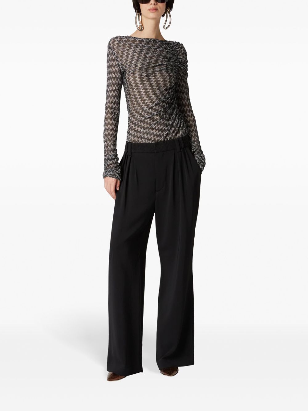 Missoni Broek met details - Zwart