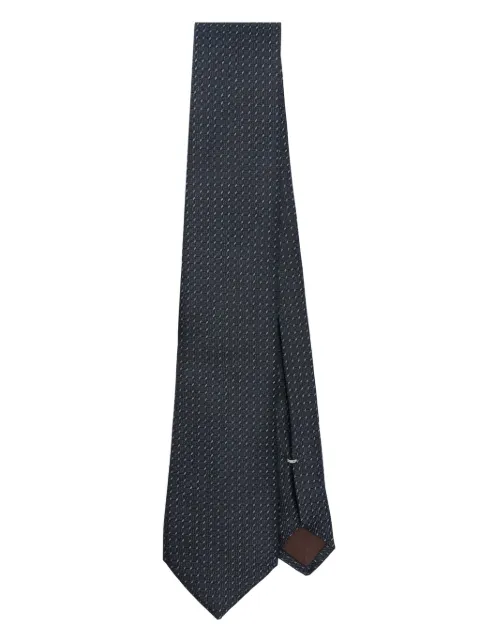 Canali patterned-jacquard silk tie