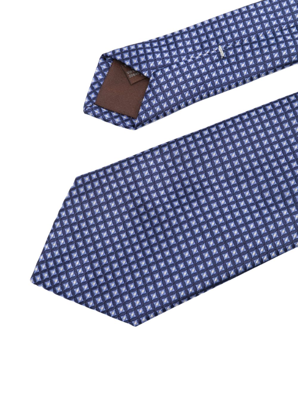 Canali Stropdas met geometrisch patroon - Blauw