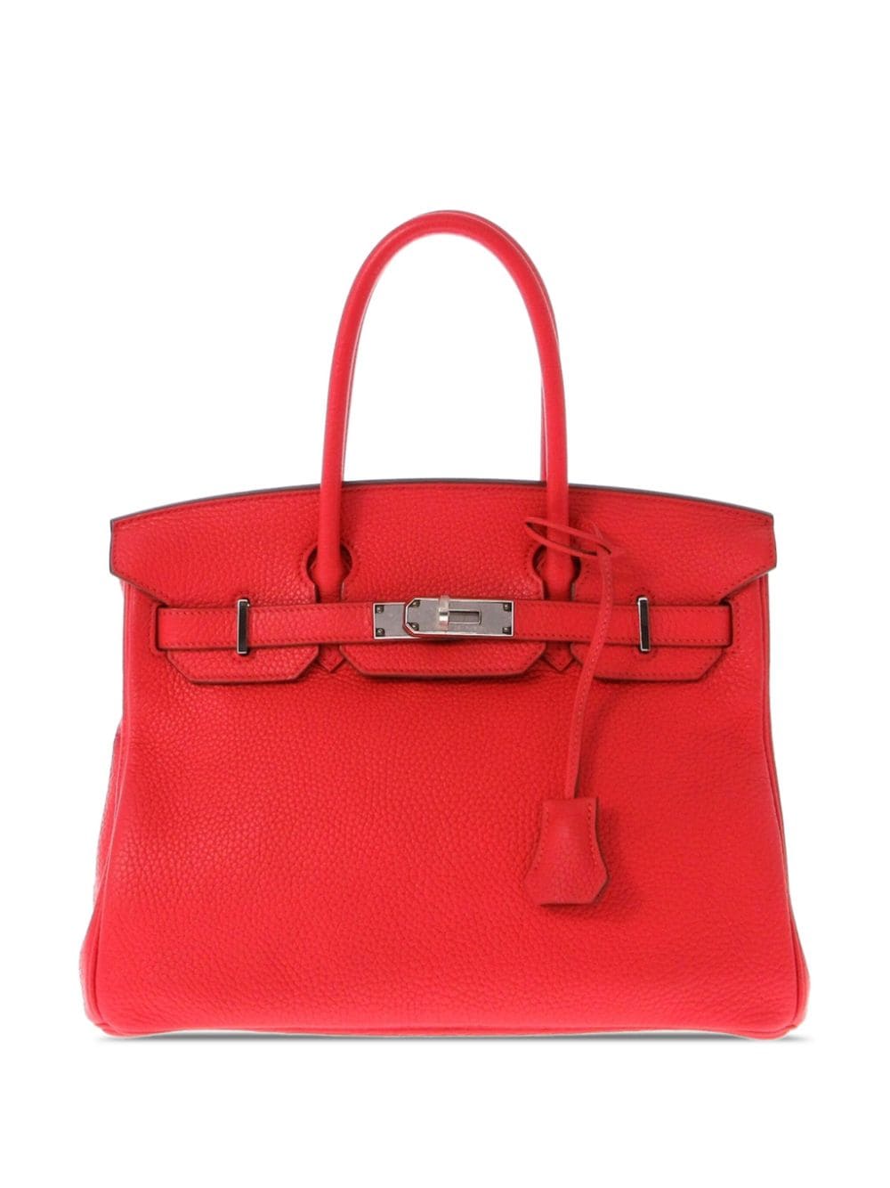 Pre-owned Hermes 2014 Clemence Birkin Retourne 30 Handbag In Red