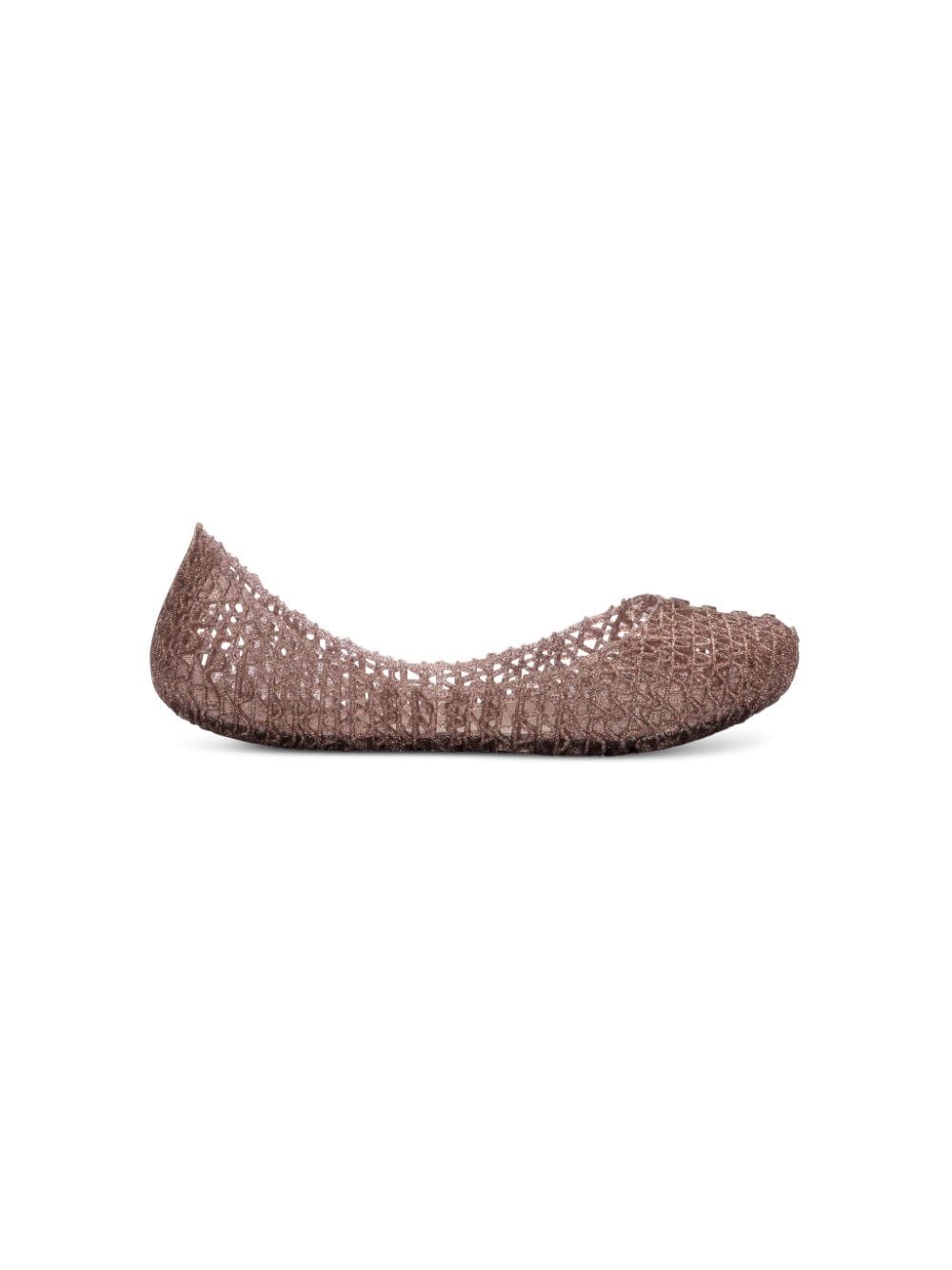 Mini Melissa Campana ballerina's met glitter - Bruin