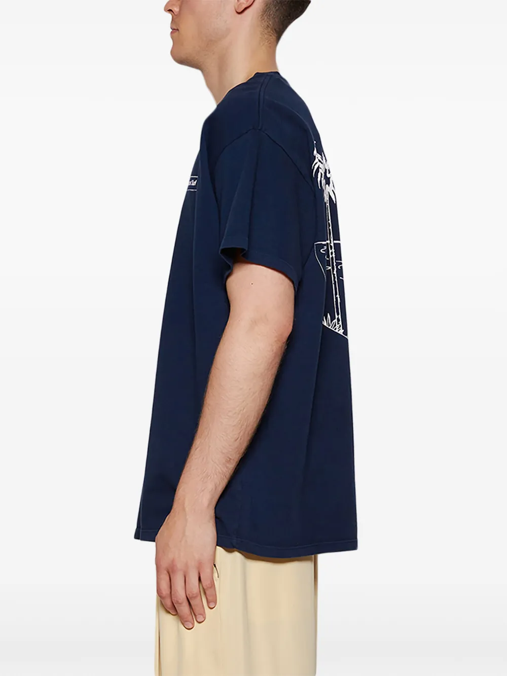 The Elder Statesman ID Surf T-shirt Blauw