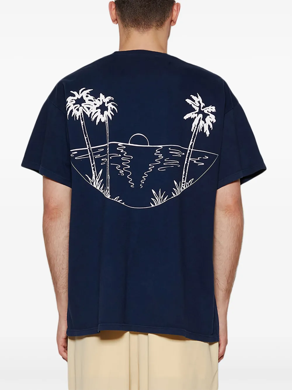 The Elder Statesman ID Surf T-shirt Blauw
