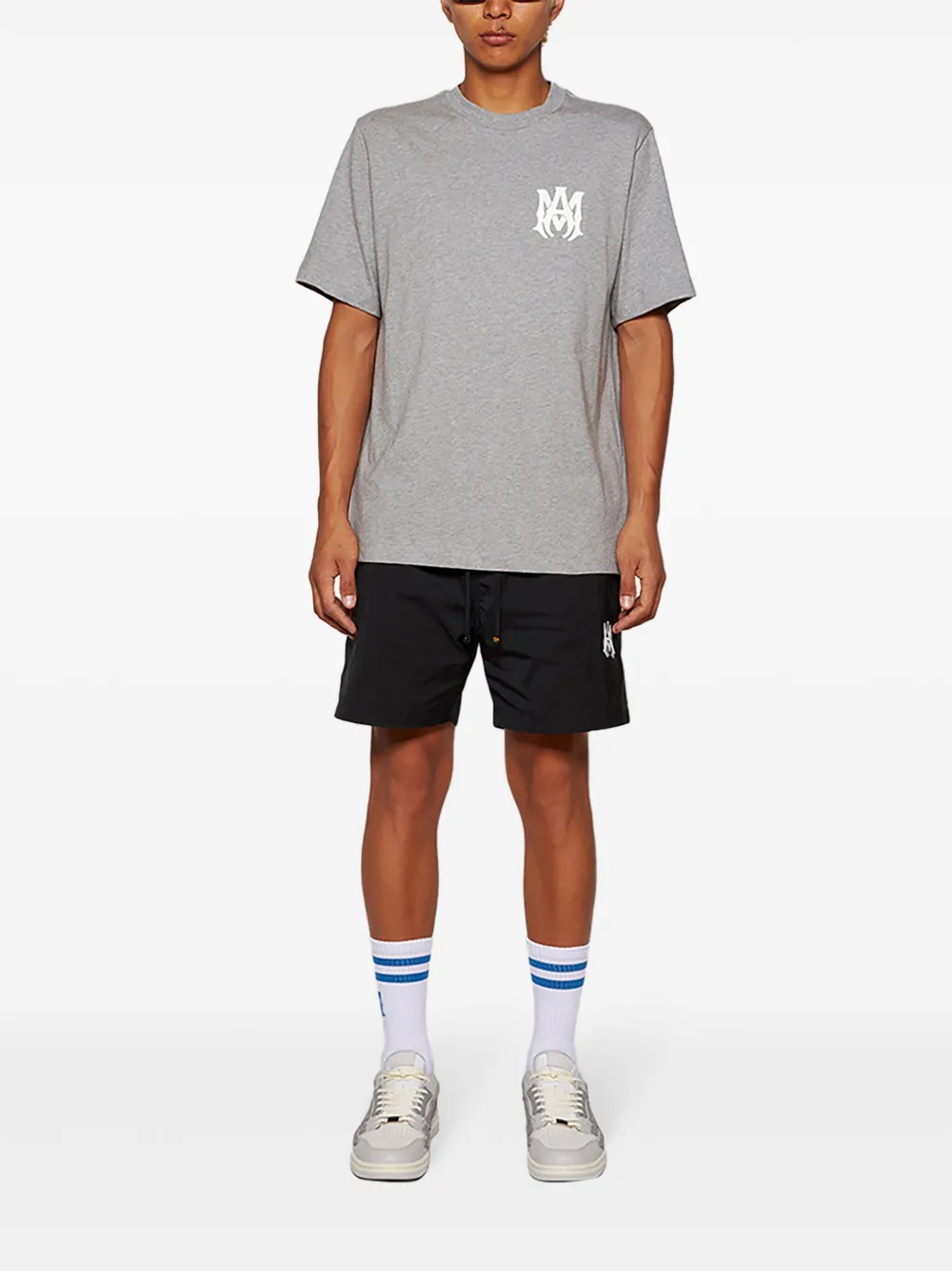 AMIRI MA Stripe logo-intarsia sokken Wit