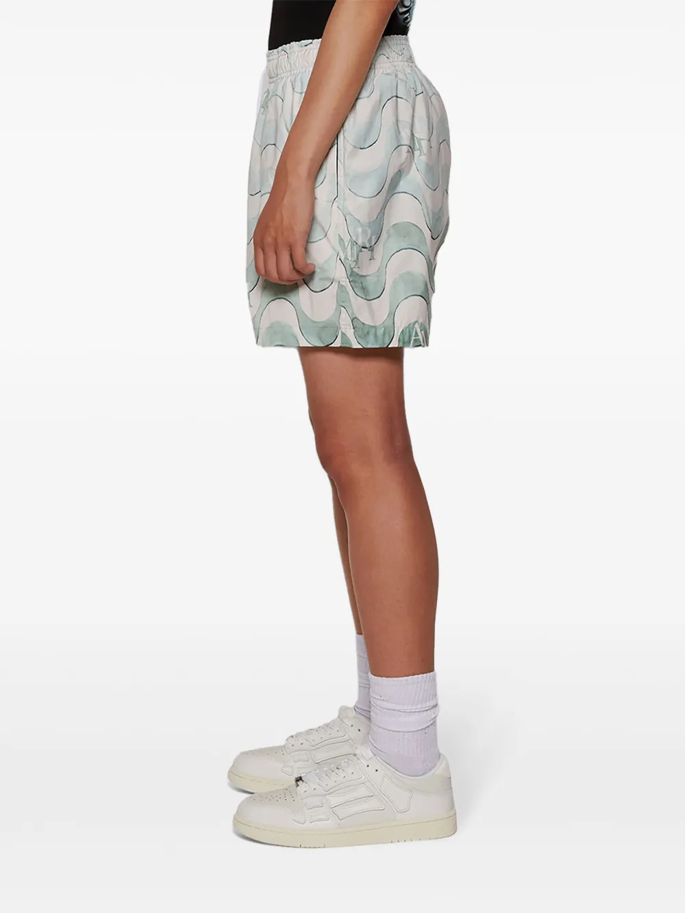 AMIRI Zwembroek met grafische print Blauw