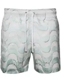 AMIRI graphic-print swim shorts - Blue