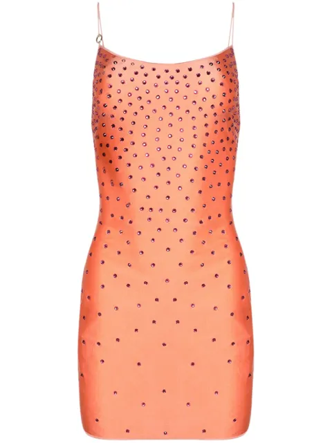 Oséree crystal-embellished satin minidress
