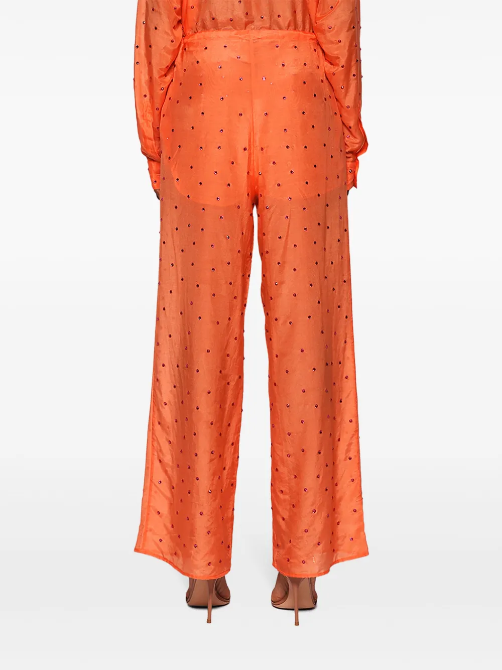 Oseree All-over Gem Trousers In Orange
