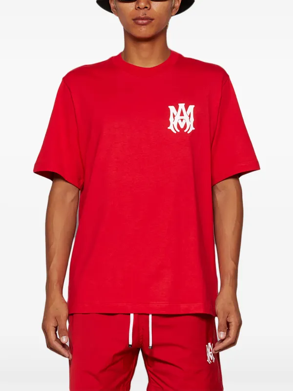 AMIRI logo-print Cotton T-shirt | Red | FARFETCH