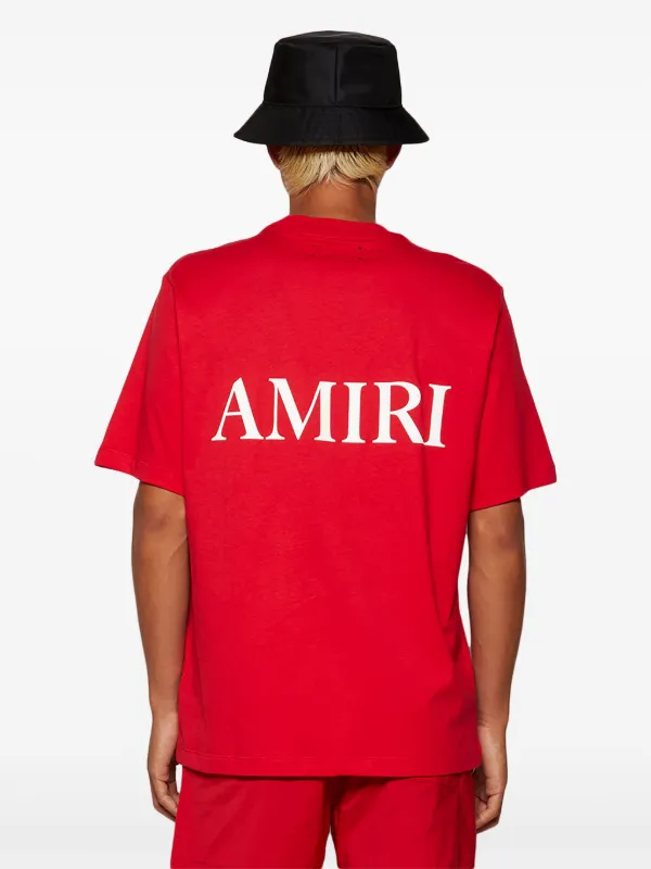 AMIRI logo-print Cotton T-shirt | Red | FARFETCH