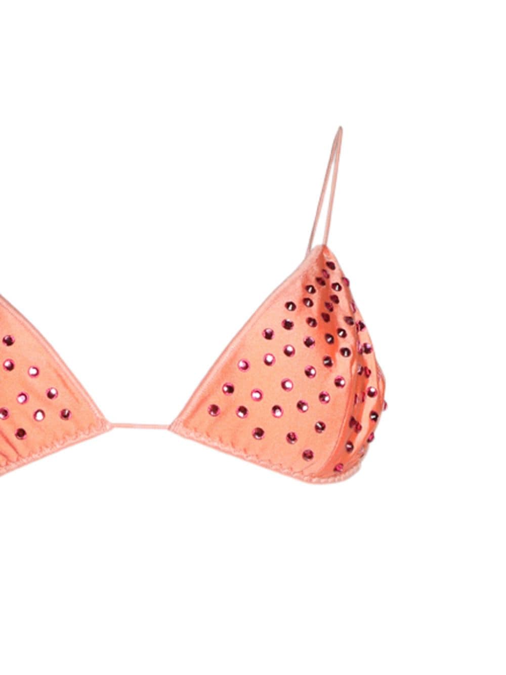 Shop Oseree Gem Crystal-embellished Bikini In Pink