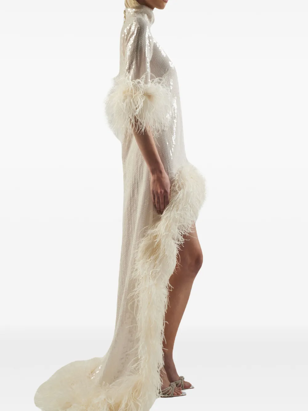 Taller Marmo Gina Extravaganza asymmetrische jurk Wit