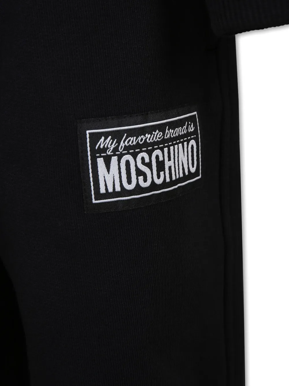 Moschino Kids Katoenen jurk Zwart