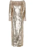 Jenny Packham Ballroom Blitz sequined midi dress - Gold