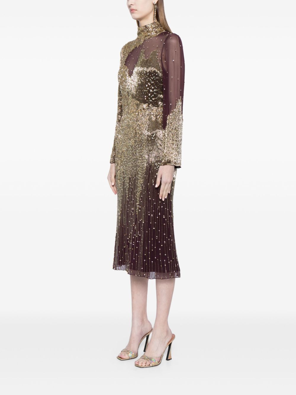 Jenny Packham Starman sequin-embellished midi dress Women