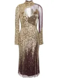 Jenny Packham Starman sequin-embellished midi dress - Purple