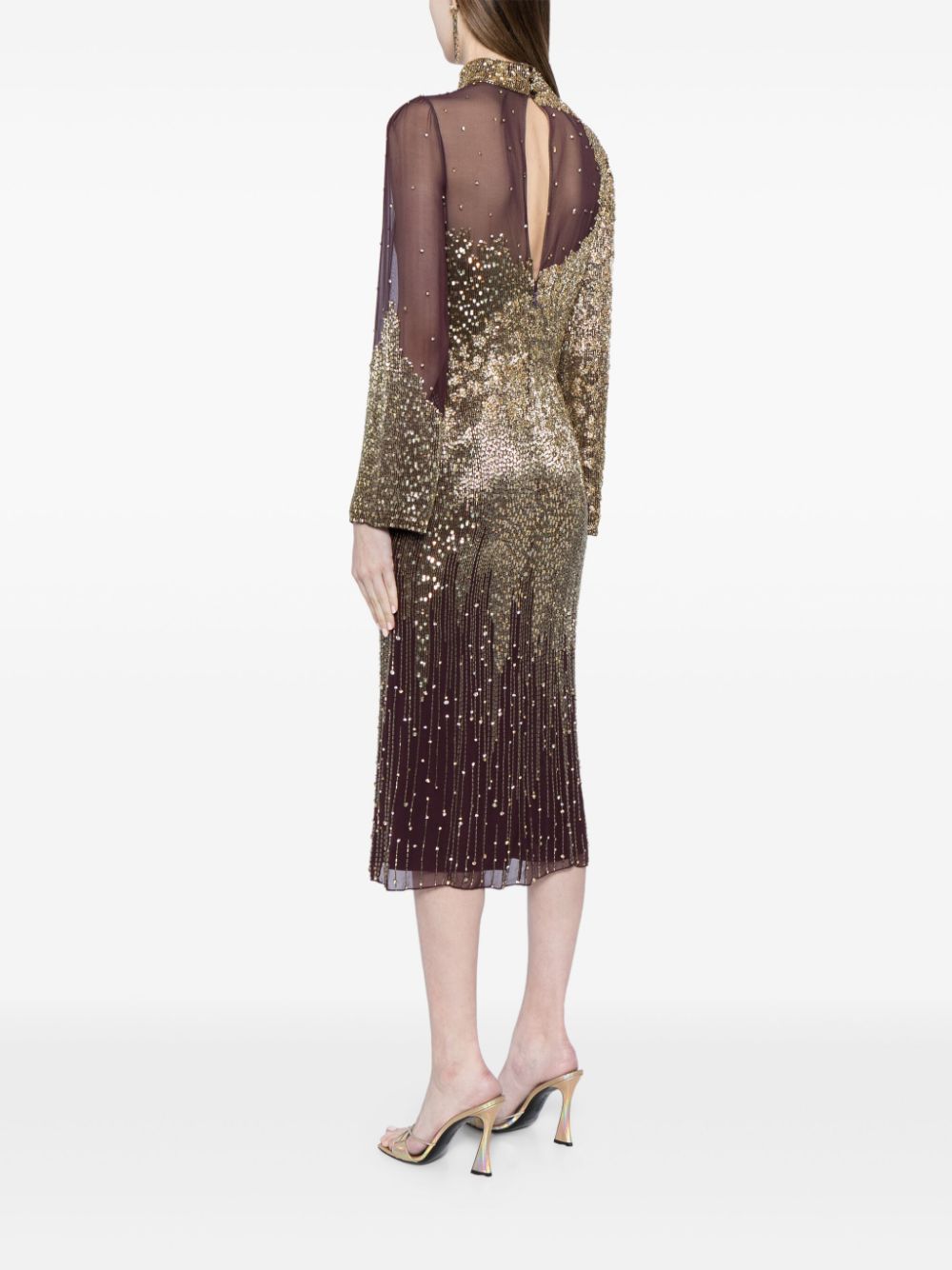 Jenny Packham Starman sequin-embellished midi dress Women