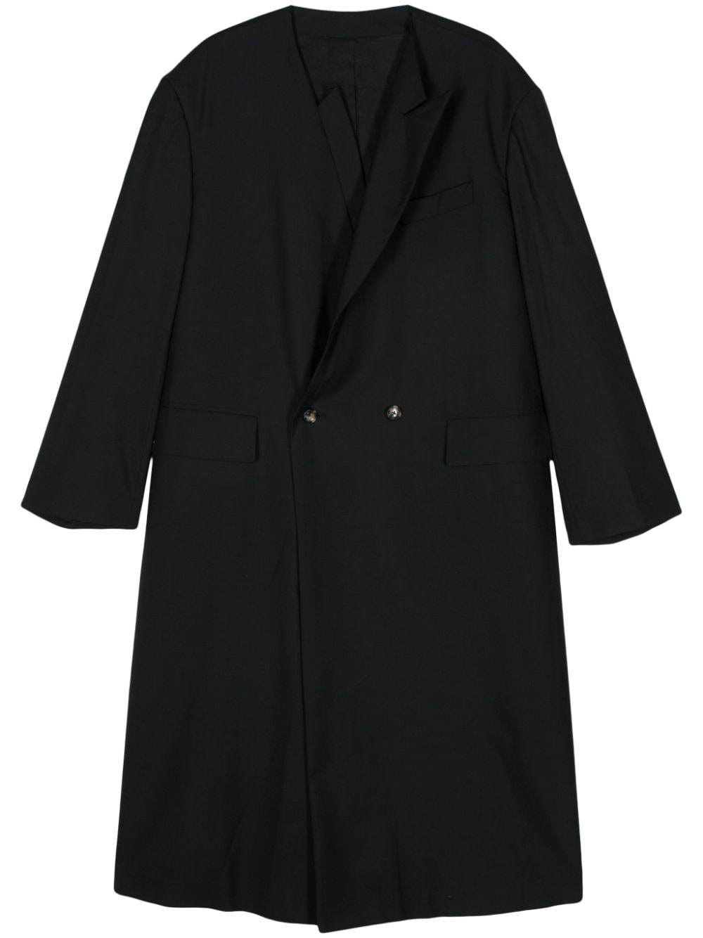 Shop Marina Yee Wool Coat In Black