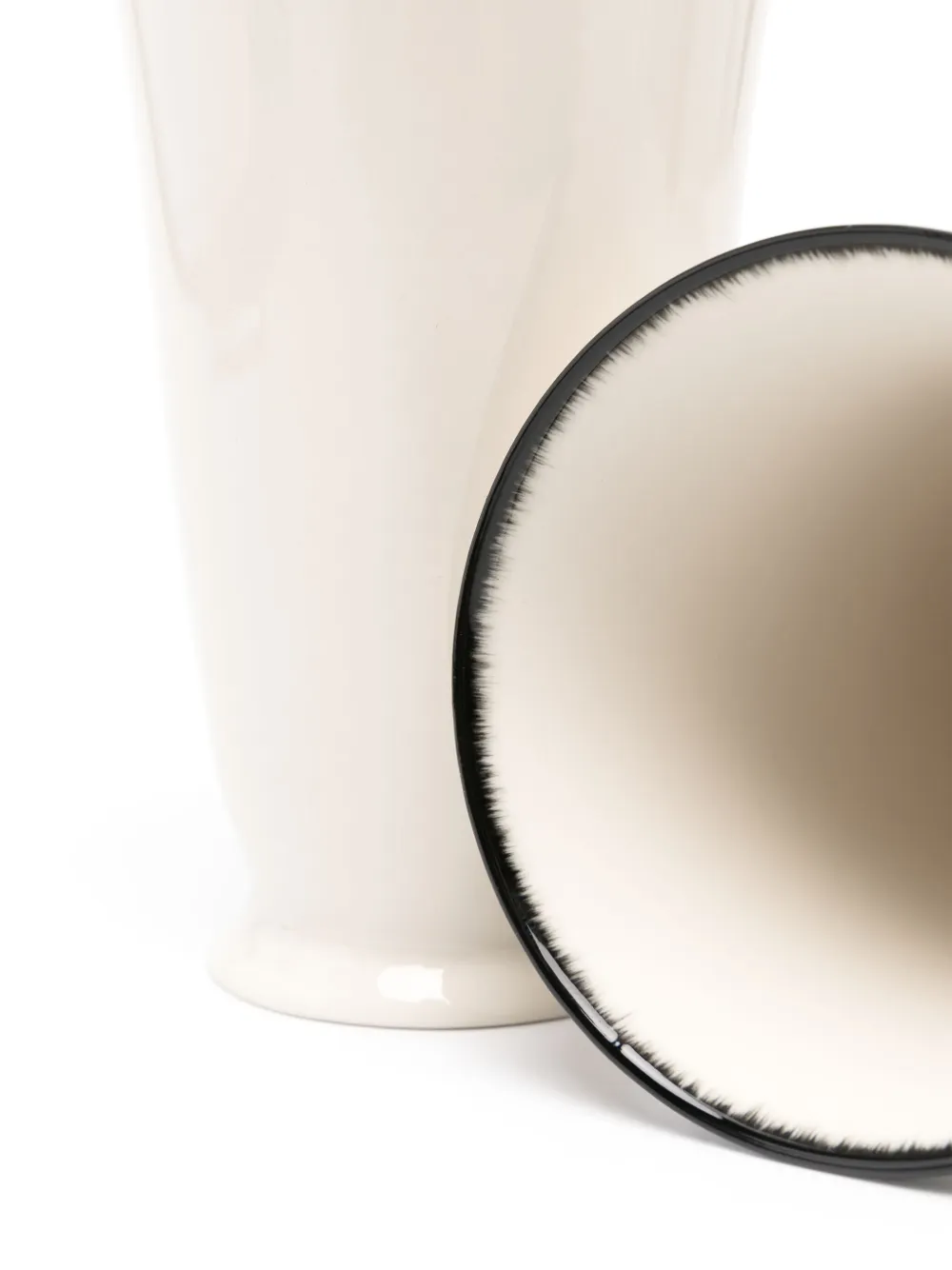 Ann Demeulemeester X Serax Ombré-effect Porcelain Mugs (8.4cm X 13.7cm) In 白色