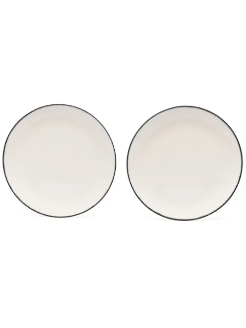 Ann Demeulemeester X Serax contrasting-edge porcelain plates (28cm)
