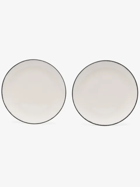 Ann Demeulemeester contrasting-edge porcelain plates (28cm)