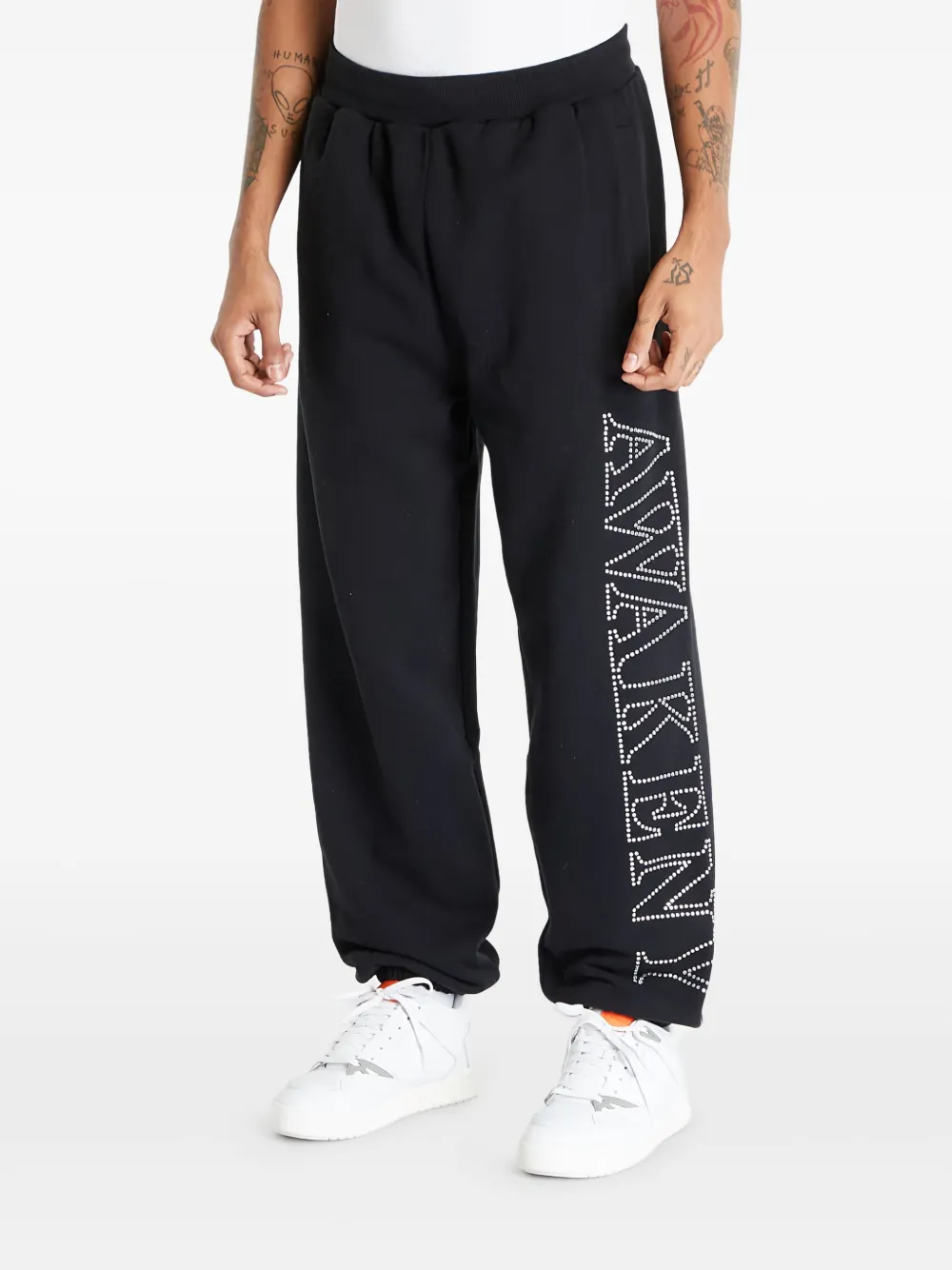 NY crystal-logo track pants