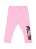 Moschino Kids logo-print elasticated-waist leggings - Pink