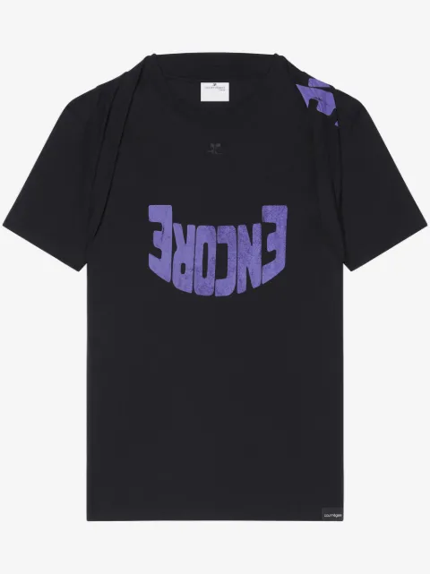 Courrèges t-shirt med grafiskt tryck