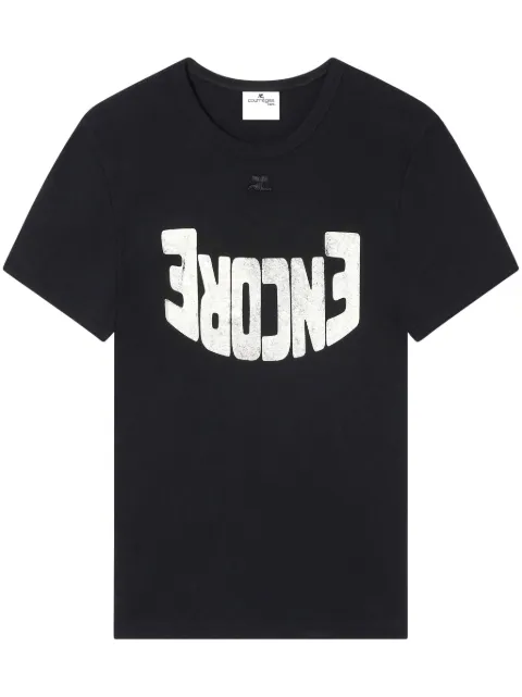 Courrèges playera con estampado gráfico