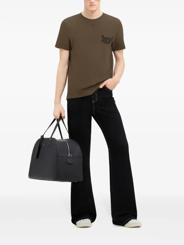 【送料&関税込】CourrA¨ges T-shirt With Logo Courrèges graphic-print t-shirt | Brown | FARFETCH JO