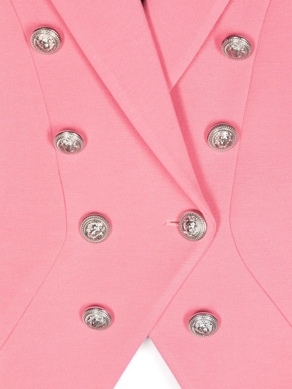 BALMAIN COIN-ENGRAVED DOUBLE-BREASTED BLAZER 
