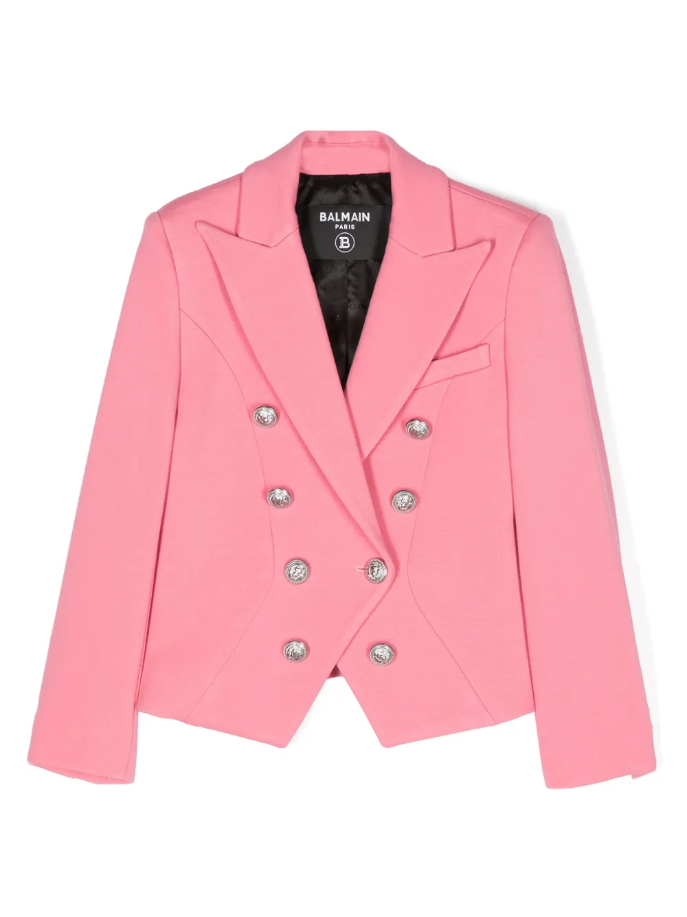 Image 1 of Balmain Kids Blazer com abotoamento duplo e gravação Coin