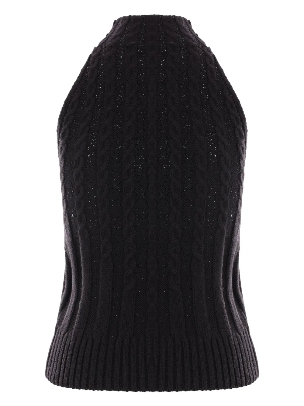 Ermanno Scervino rhinestones embellished knitted top - Zwart