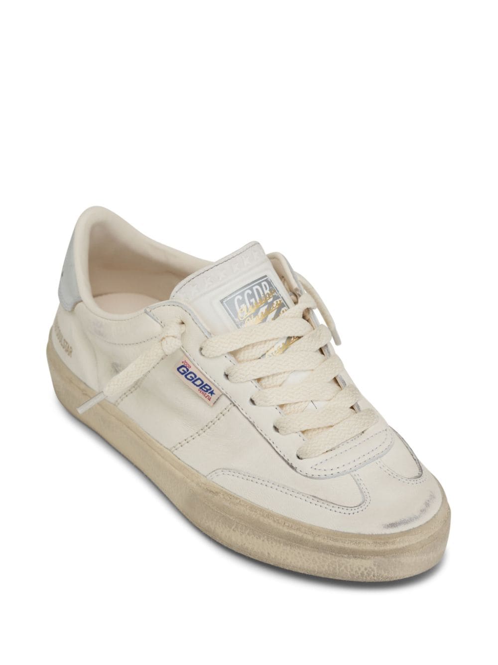 Golden Goose Leren sneakers met logo-label - Beige