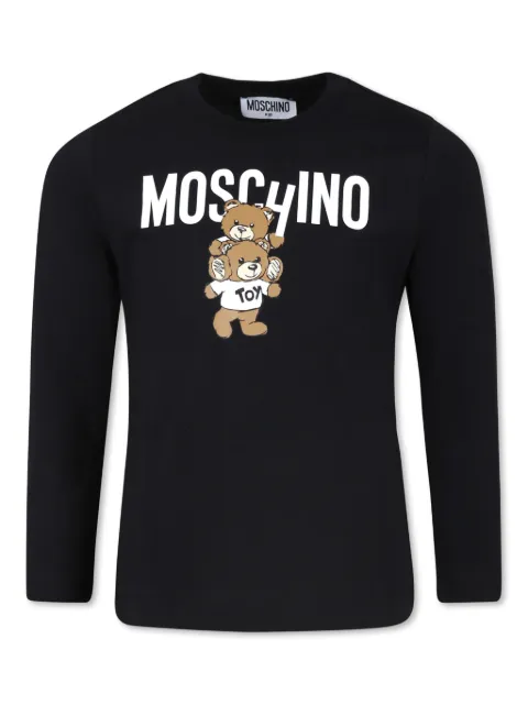 Moschino Kids logo-print cotton sweatshirt
