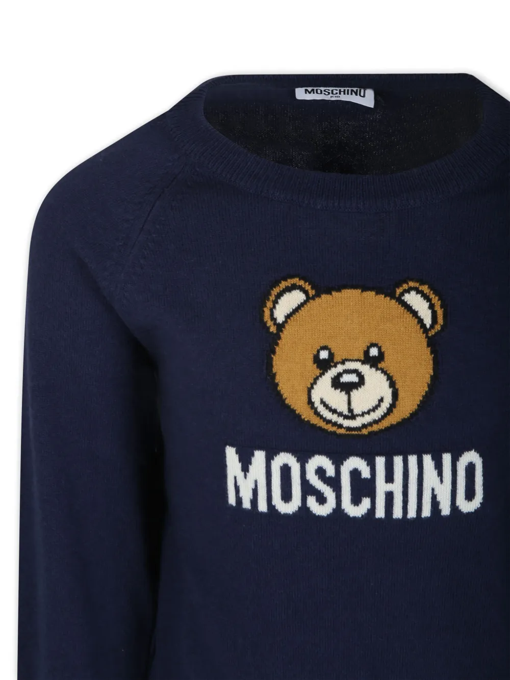 Moschino Kids Trui met logo Blauw
