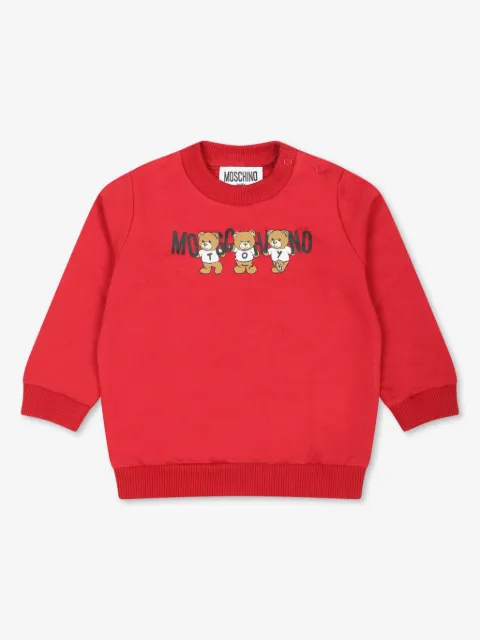 Moschino Kids teddy-print cotton sweatshirt