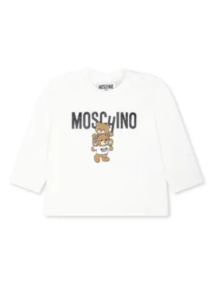 Moschino Girls Dress White Cotton Blend Bear Graphic Print deals Size Youth 4 NWT