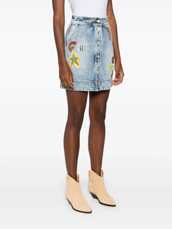 ALEMAIS Jackpot Denim Skirt | Blue | FARFETCH JO